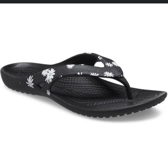CROCS Shoes - Crocs Black Floral flip flop  Sandals